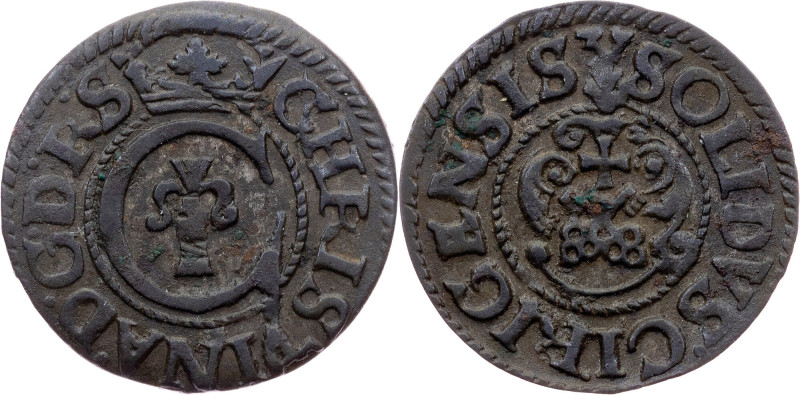 Poland, Solidus 1637, Riga Duchy of Livonia, Christina, Solidus 1637, Riga, 0,74...