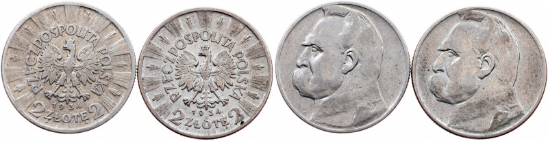 Poland, 2 Zlote 1934, Piłsudski Poland, 2 Zlote 1934, Piłsudski, 8,637 g, Silver...