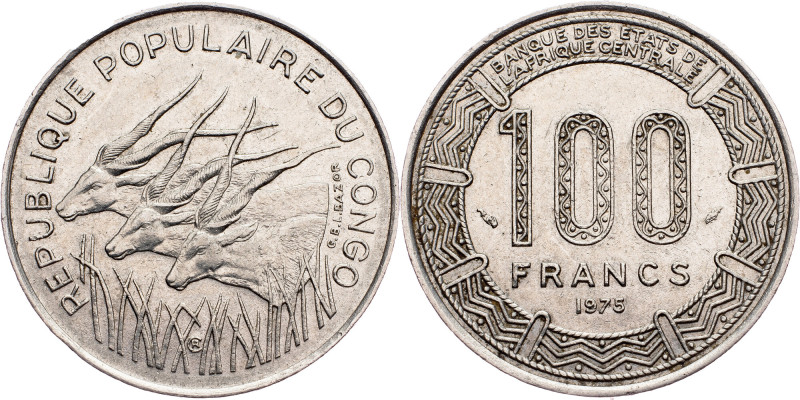 Republic of the Congo, 100 Francs 1975, Paris Republic of the Congo, 100 Francs ...