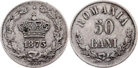 Romania, 50 Bani 1873