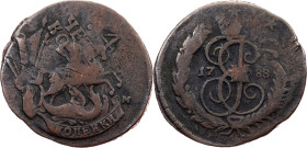 Russia, 2 Kopecks 1788, Overstike