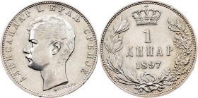 Serbia, 1 Dinar 1897