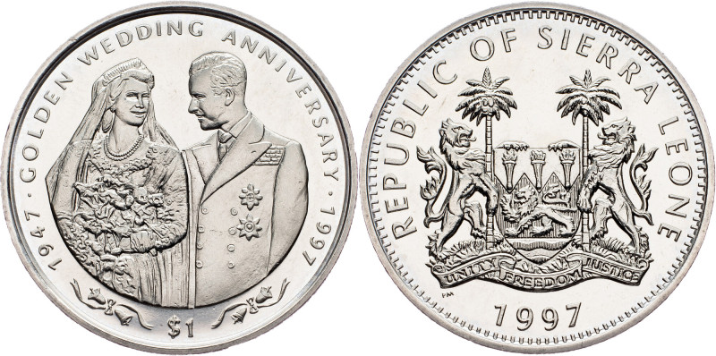 Sierra Leone , 1 Dollar 1997, Surrey Sierra Leone , 1 Dollar 1997, Surrey, 28,45...