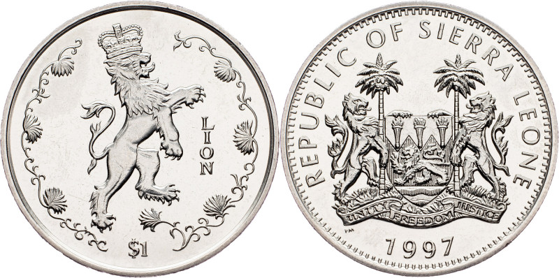 Sierra Leone , 1 Dollar 1997, Surrey Sierra Leone , 1 Dollar 1997, Surrey, 28,29...