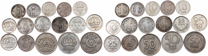 Sweden, Lot 1880-1957 Sweden, Lot 1880-1957, Lot of 16pcs; VF-EF+

Grade: VF-E...