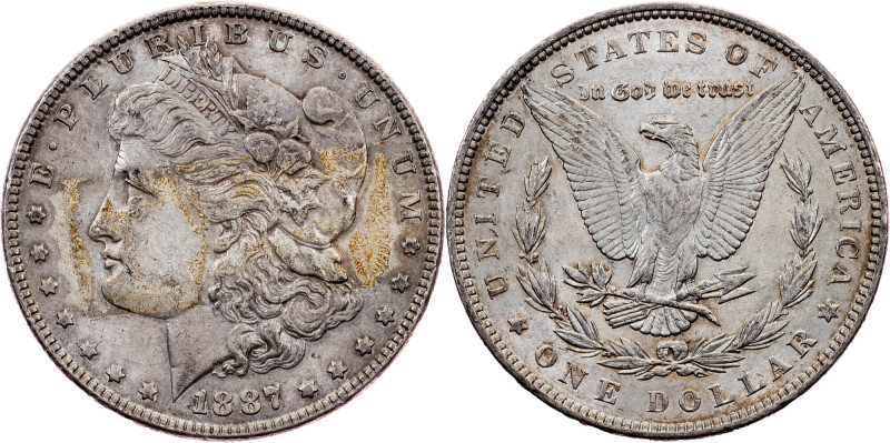 USA, Morgan Dollar 1887, Philadelphia USA, Federal republic, Morgan Dollar 1887,...