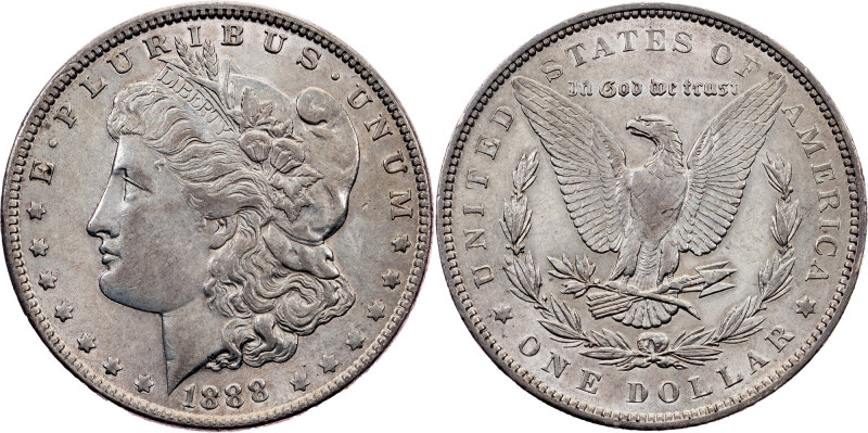 USA, Morgan Dollar 1888, Philadelphia USA, Federal republic, Morgan Dollar 1888,...