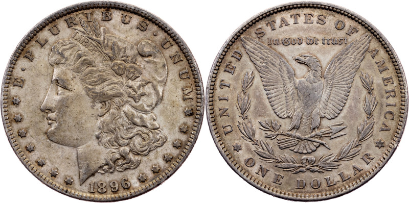 USA, Morgan Dollar 1896, Philadelphia USA, Federal republic, Morgan Dollar 1896,...