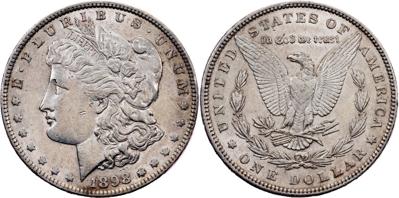 USA, Morgan Dollar 1898, Philadelphia USA, Federal republic, Morgan Dollar 1898,...