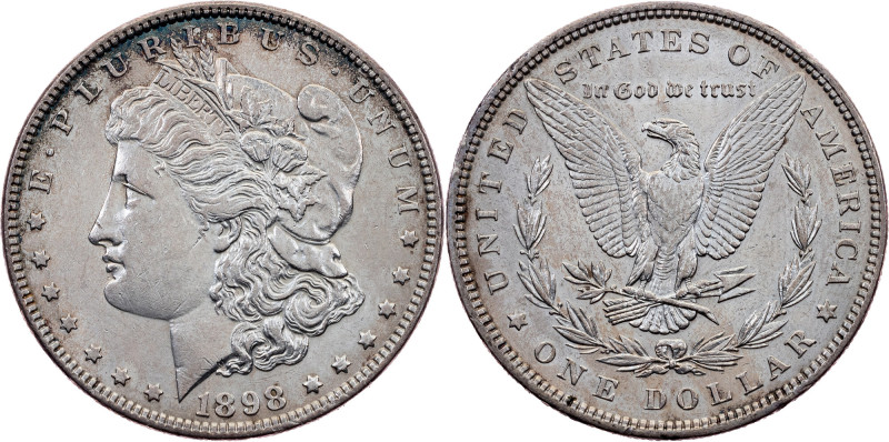 USA, Morgan Dollar 1898, Philadelphia USA, Federal republic, Morgan Dollar 1898,...