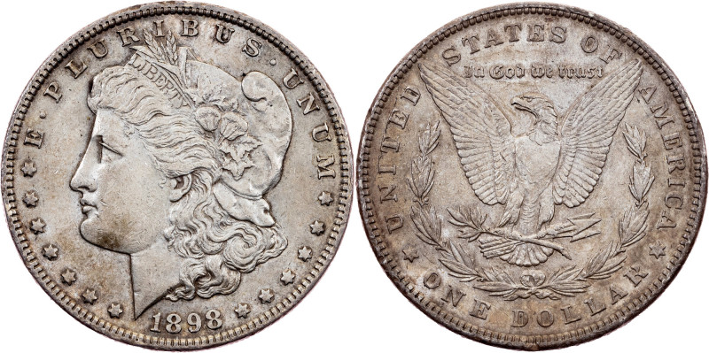 USA, Morgan Dollar 1898, Philadelphia USA, Federal republic, Morgan Dollar 1898,...