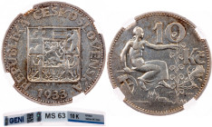 Czechoslovakia, 10 Korun 1933, Kremnitz
