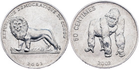 Democratic Republic of the Congo, 50 Centimes 2002