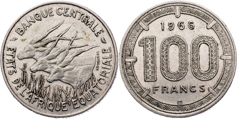 Equatorial African states, 100 Francs 1966, Paris Equatorial African states, 100...