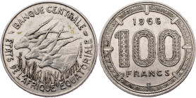 Equatorial African states, 100 Francs 1966, Paris