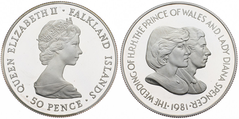 Falkland Islands, 50 Pence 1981 Falkland Islands, 50 Pence 1981, 28,28 g, Silver...