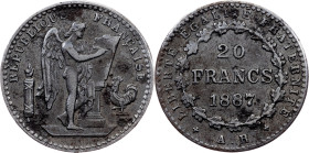 France, 20 Francs 1887, AB, Pattern