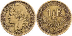 French Cameroon, 1 Franc 1926, Paris