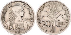 French Indochina, 20 Centimes 1939, Paris