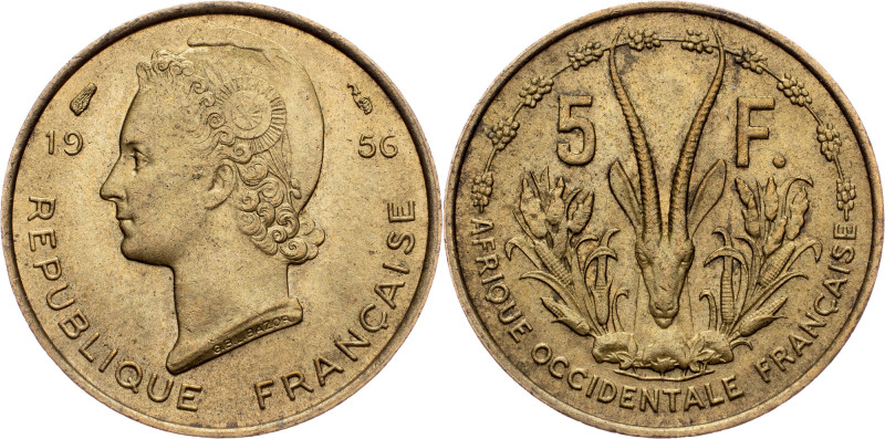 French West Africa, 5 Francs 1956, Paris French West Africa, 5 Francs 1956, Pari...