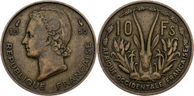French West Africa, 10 Francs 1956, Paris