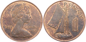 Gambia, 1 Penny 1966, London