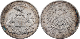 Germany, 5 Mark 1908, J
