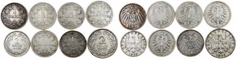 Germany, Lot Germany, Lot, 47,534 g, Silver, Lot of 8pcs; -