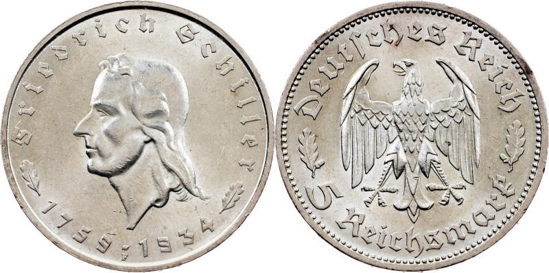 Germany, 5 Mark 1934, F Weimar Republic, 5 Mark 1934, F, 13,849 g, Silver (900/1...