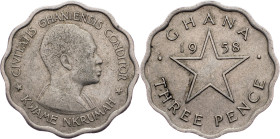 Ghana, 3 Pence 1958