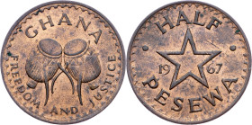 Ghana, 1/2 Pesewa 1967