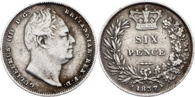 Great Britain, 6 Pence 1837, London