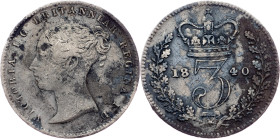 Great Britain, 3 Pence 1840, London