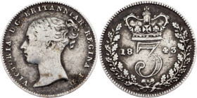 Great Britain, 3 Pence 1843, London