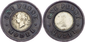 Great Britain, One Penny Model 1844