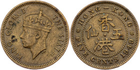 Hong Kong, 5 Cents 1949, London