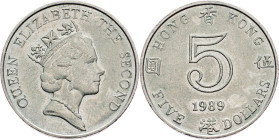 Hong Kong, 5 Dollars 1989, Llantrisant