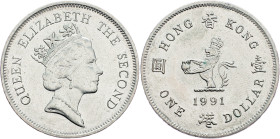 Hong Kong, 1 Dollar 1991, Llantrisant