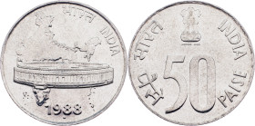India, 50 Paise 1988, Noida