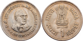 India, 1 Rupee 1990, Bombay