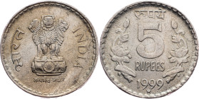 India, 5 Rupees 1999, Hyderabad
