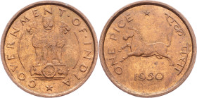 India , 1 Pice 1950, Calcutta
