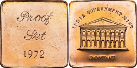 India , Bombay Mint proof set token 1972, Bombay