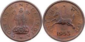 India , 1 Pice 1953, Calcutta