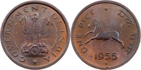 India , 1 Pice 1955, Bombay