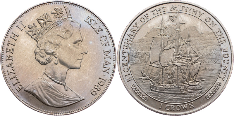 Isle of Man, 1 Crown 1989 Isle of Man, 1 Crown 1989, 28,507 g, Copper-nickel, KM...