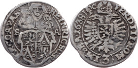 Heinrich Schlick, 3 Kreuzer 1638