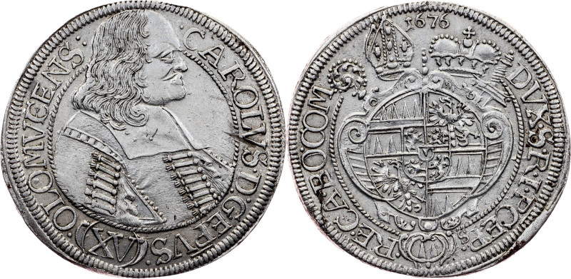 Charles II of Liechtenstein, 15 Kreuzer 1676, Kremsier Charles II of Liechtenste...