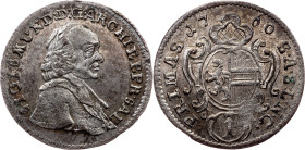 Sigismund von Schrattenbach, 1 Kreuzer 1760, Salzburg