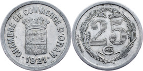 Algeria, 25 Centimes 1921, Paris